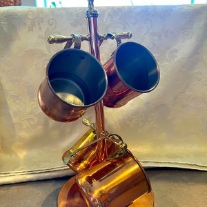 Coppercraft Guild Mugs w/tree